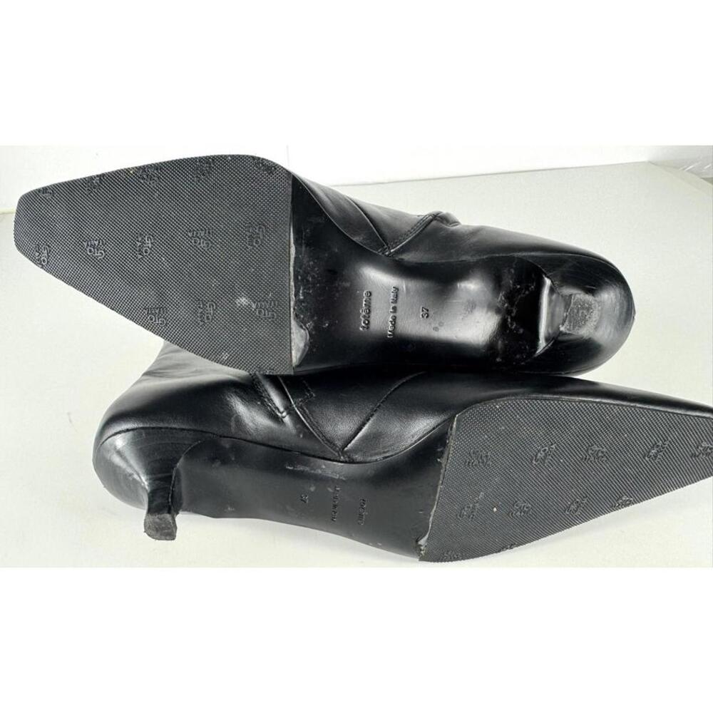 TOTEME Women's The Slim Black Leather Ankle Boot EU 37 US 7 - Picture 7 of 8